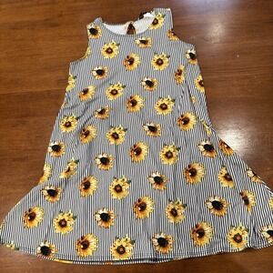 Jamie & Layla Shift Dress Women's Petites PS Above Knee Sunflower Floral Stretch